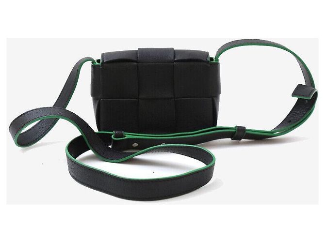 Bottega Veneta Mini Leather Candy Cassette Bag Black Nero - vista 3