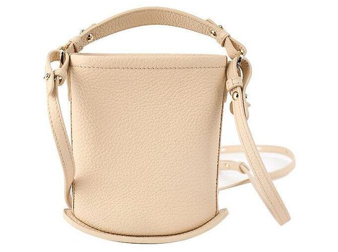 Delvaux Weiche Mini-Eimer-Tasche Torion von Pin Toy Braun - Ansicht 3
