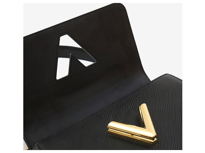 Louis Vuitton Borsa a Spalla Twist MM Epi Oro Nero - vista 5