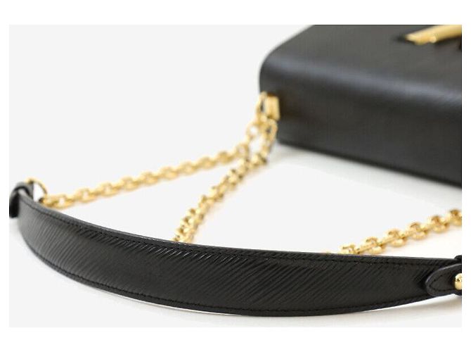 Louis Vuitton Borsa a Spalla Twist MM Epi Oro Nero - vista 6