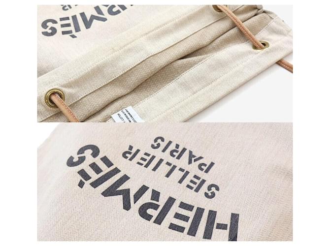 Hermès Borsa Alin Canvas Beige Marrone - vista 6
