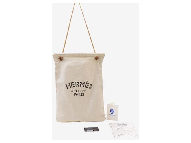 Hermès Borsa Alin Canvas Beige Marrone - vista 8