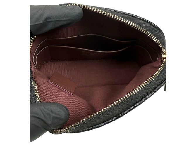 Chanel Mini bolsa transversal em pele de caviar preto em forma de meia-lua com corrente - vista 6