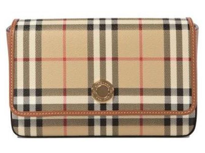 Burberry Bolsa transversal de lona impressa Marrom - vista 4