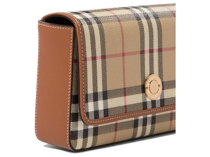 Burberry Bolsa transversal de lona impressa Marrom - vista 7