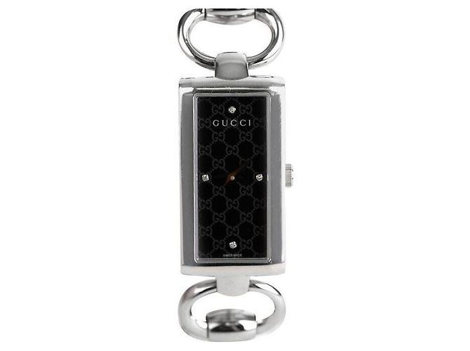 Gucci Diamantarmband aus schwarzem Stahl - Ansicht 8