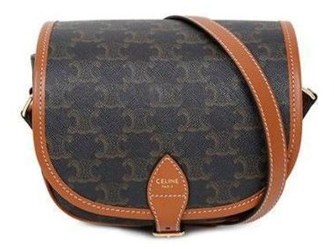 Céline Borsa a Spalla Polka Triomphe Media Marrone - vista 2