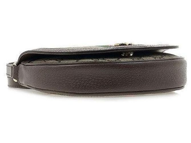 Gucci Borsa a Spalla Ophidia Mini GG Marrone - vista 7