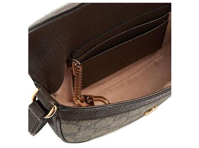 Gucci Borsa a Spalla Ophidia Mini GG Marrone - vista 9