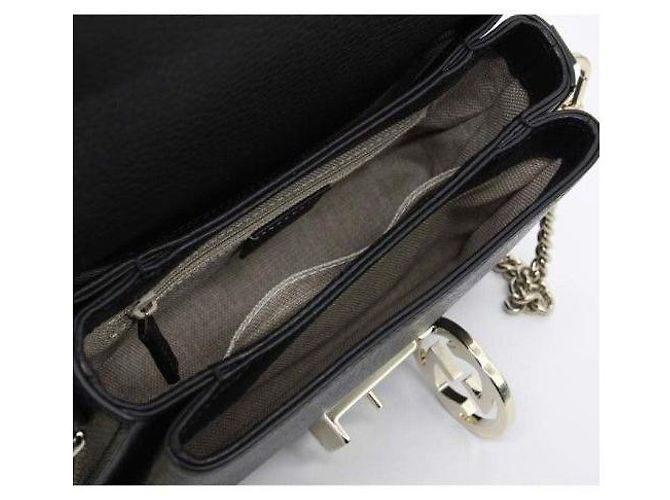 Gucci Borsa a spalla con catena intrecciata Nero - vista 5