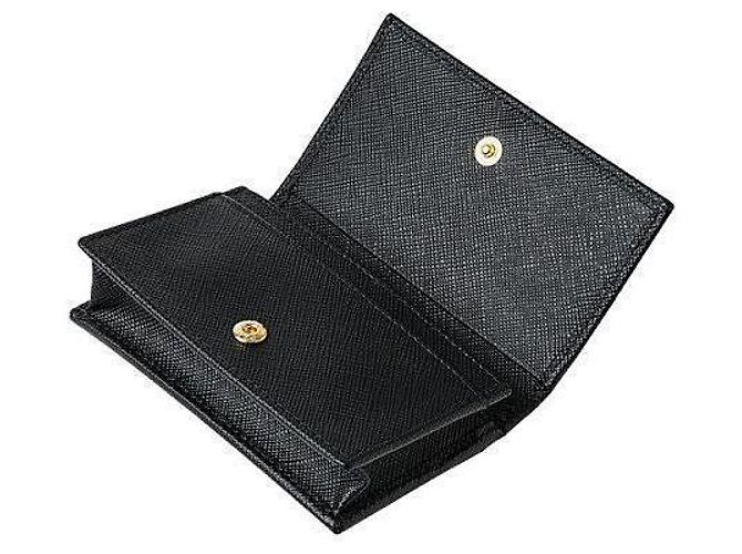 Prada Tarjetero negro con logo triangular Saffiano: QHH - vista 8