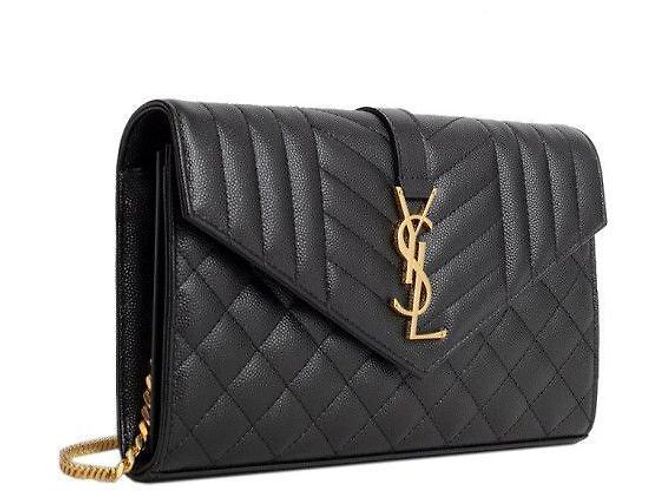 Saint Laurent Borsa portafoglio a busta trapuntata Nero - vista 4