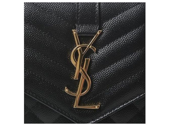 Saint Laurent Borsa portafoglio a busta trapuntata Nero - vista 5