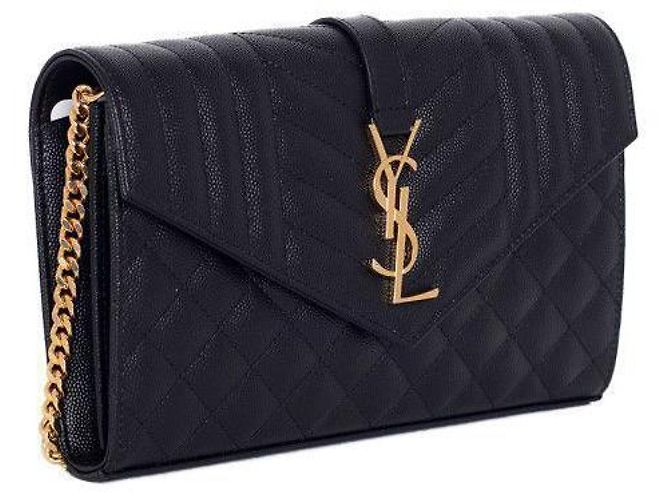 Saint Laurent Borsa portafoglio a busta trapuntata Nero - vista 6