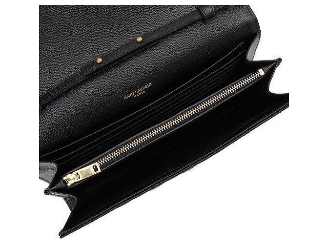 Saint Laurent Borsa portafoglio a busta trapuntata Nero - vista 8