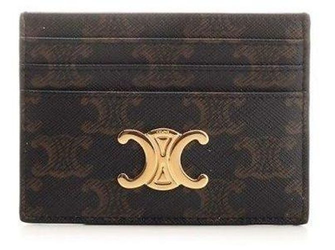 Céline Portacarte Triomphe Marrone - vista 2
