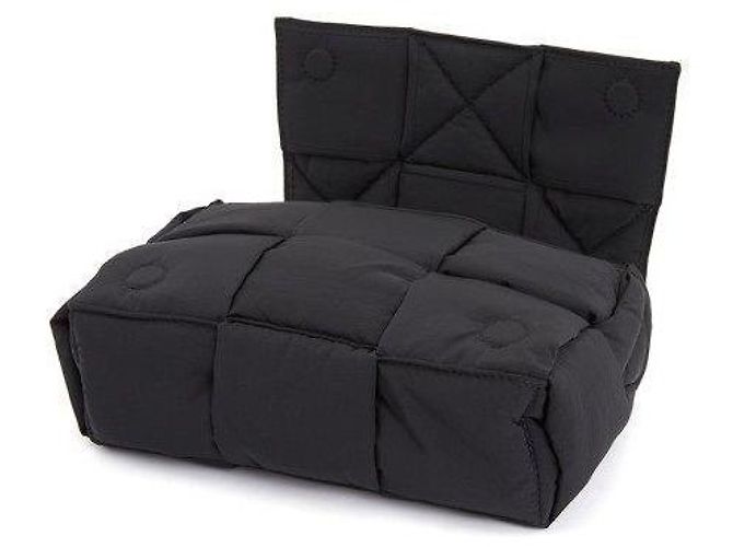 Cassette Bottega Veneta Pequena bolsa transversal acolchoada de tech Preto - vista 3