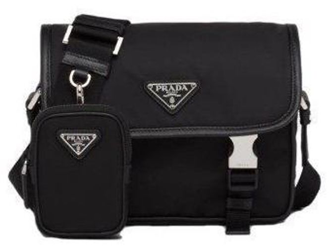 Prada Borsa a tracolla Rynylon nera Nero - vista 2