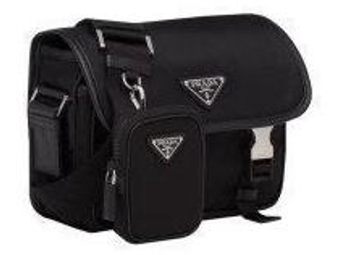 Prada Borsa a tracolla Rynylon nera Nero - vista 3