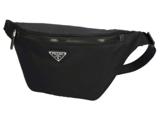 Prada Borsa a cintura in nylon Saffiano nera Nero - vista 4