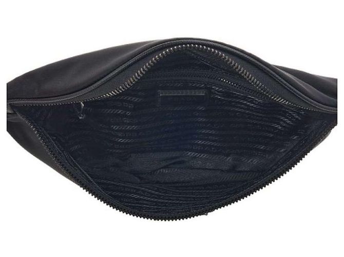 Prada Borsa a cintura in nylon Saffiano nera Nero - vista 5