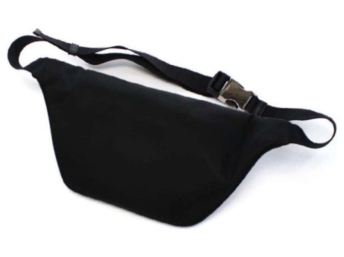 Prada Borsa a cintura in nylon Saffiano nera Nero - vista 7