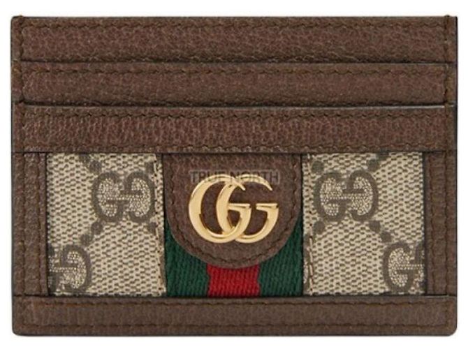 Gucci Portafoglio per carte Ophidia GG Marrone - vista 2