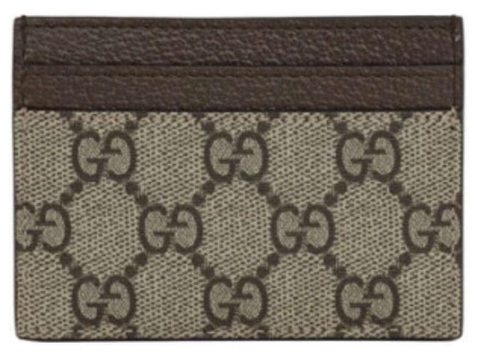 Gucci Portafoglio per carte Ophidia GG Marrone - vista 3
