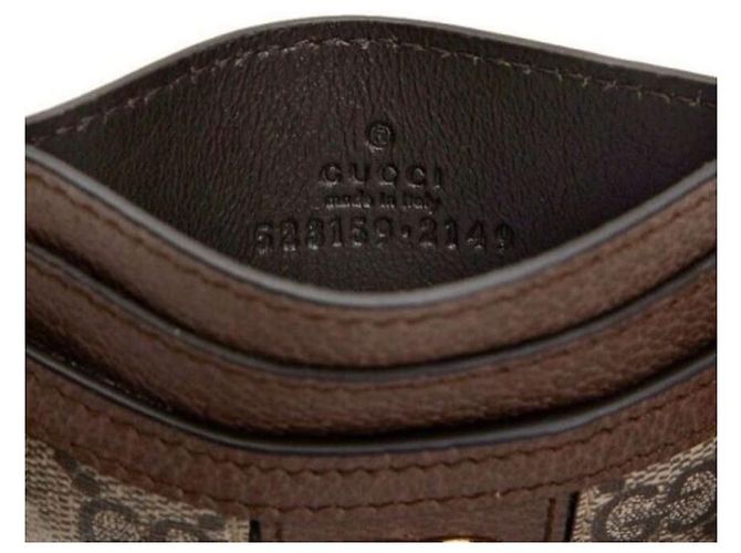 Gucci Portafoglio per carte Ophidia GG Marrone - vista 4
