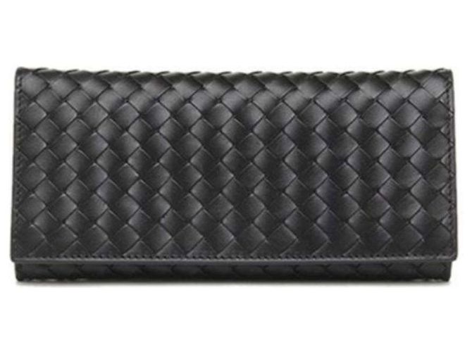 Bottega Veneta Portafoglio lungo classico da uomo Intrecciato Nero - vista 2