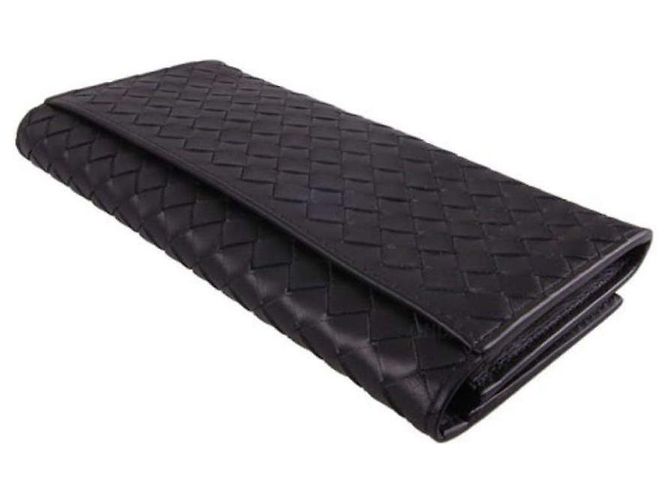 Bottega Veneta Portafoglio lungo classico da uomo Intrecciato Nero - vista 4