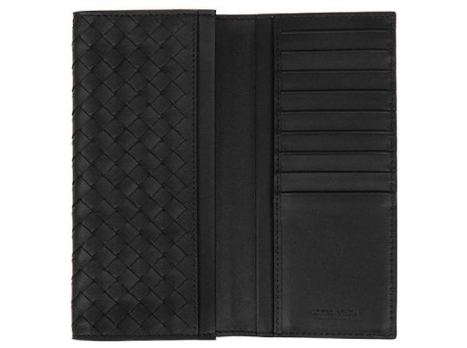 Bottega Veneta Portafoglio lungo classico da uomo Intrecciato Nero - vista 7
