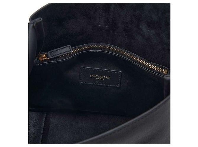 Saint Laurent Borsa a spalla piccola con monogramma nera AAAUQ Nero - vista 4