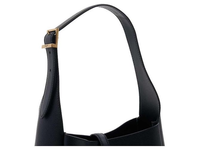 Saint Laurent Borsa a spalla piccola con monogramma nera AAAUQ Nero - vista 6