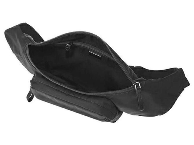 Prada Belt bag in nylon con logo triangolare nero - vista 5