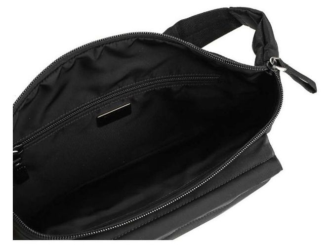 Prada Belt bag in nylon con logo triangolare nero - vista 7