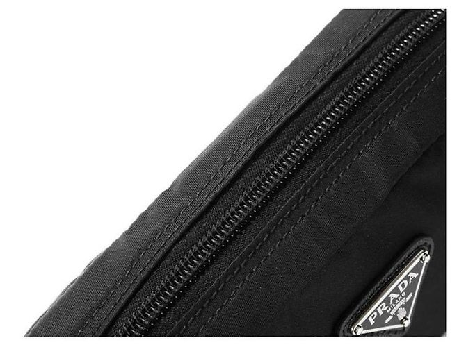 Prada Pochette con Logo Pocono Triangle Nero - vista 4