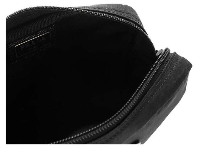 Prada Pochette con Logo Pocono Triangle Nero - vista 7