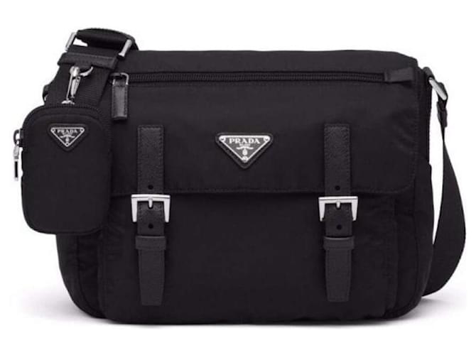 Prada Borsa a spalla Re-Nylon nera Nero - vista 2