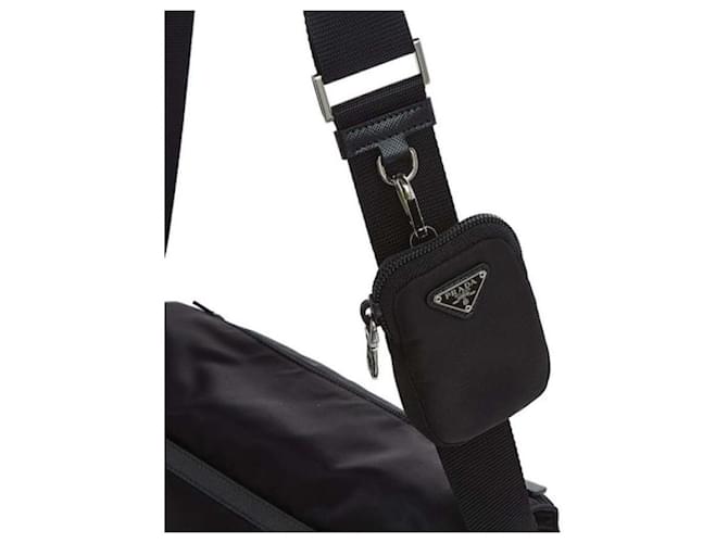 Prada Borsa a spalla Re-Nylon nera Nero - vista 8