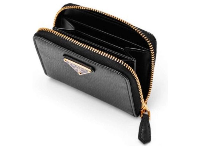 Prada Porte-monnaie VITELLO MOVE Noir - vue 7