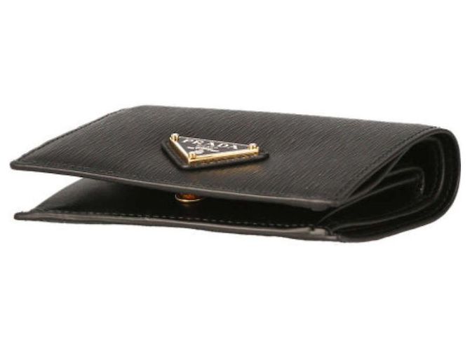 Prada Vitello Folding Wallet Black stamp: - view 4