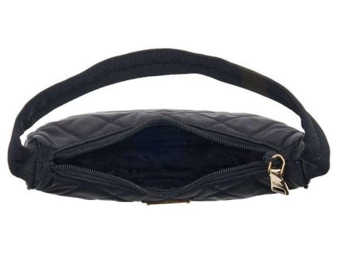 Prada Borsa hobo in nylon trapuntato nera Nero - vista 10