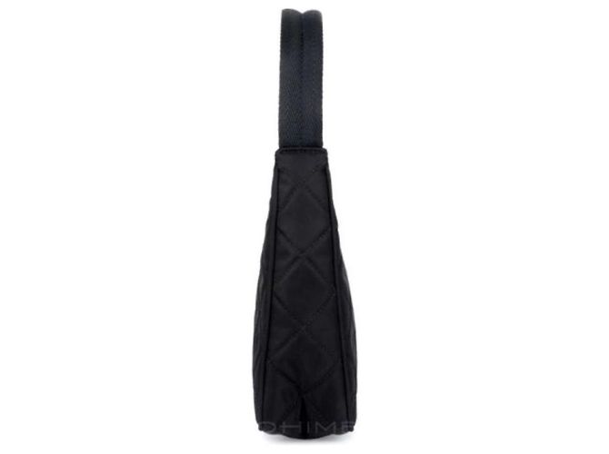 Prada Borsa hobo in nylon trapuntato nera Nero - vista 7
