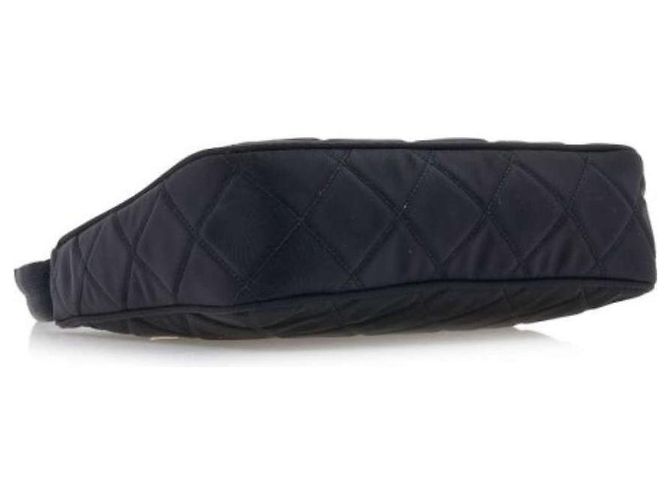 Prada Borsa hobo in nylon trapuntato nera Nero - vista 9