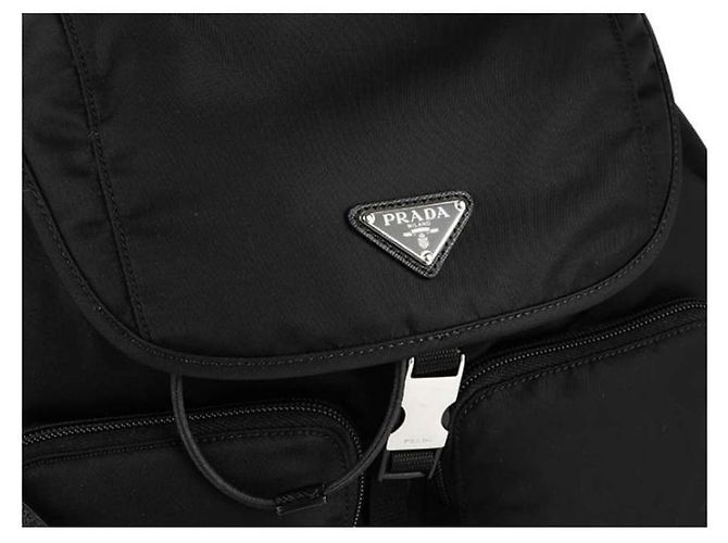 Prada Zaino con cordino Pocono Nero - vista 6