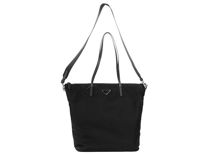 Prada Borsa a Spalla Pocono in Nylon Nero - vista 11