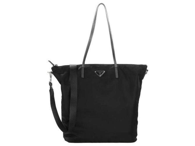 Prada Borsa a Spalla Pocono in Nylon Nero - vista 2