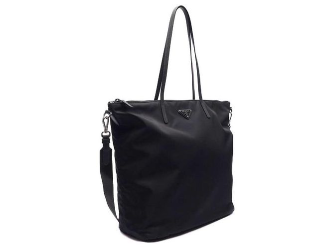 Prada Borsa a Spalla Pocono in Nylon Nero - vista 3
