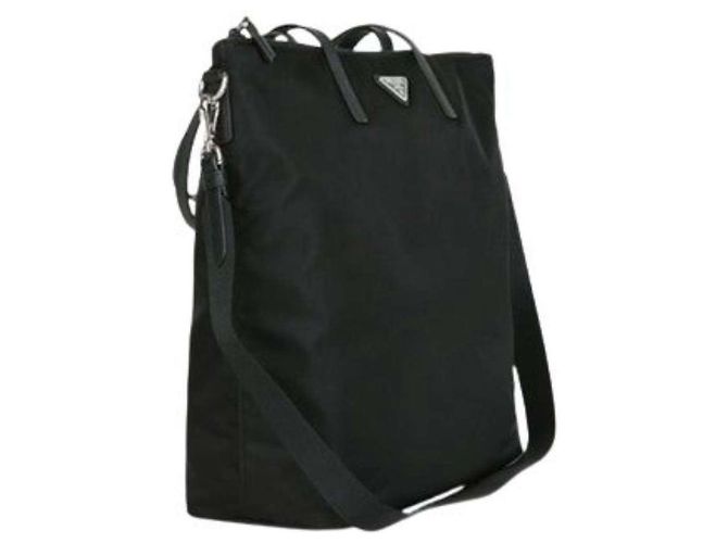 Prada Borsa a Spalla Pocono in Nylon Nero - vista 9